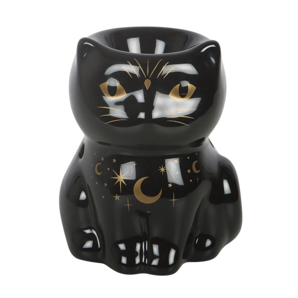 Something Different - Black Cat Magick Oil burner - Black